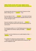 IMPROV TRAFFIC SCHOOL TEST GUIDE NEWEST ACTUAL  2025&sol;2026 QUESTIONS WITH ANSWERS VERIFIED&sol;GRADED A&plus;&lowbar;