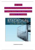 TEST BANK Introduction to Statistical Investigations&comma; 2 nd Edition Nathan Tintle&semi; Beth L&period; Chance Chapters 1 - 11&comma; Complete