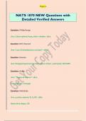 NATS 1870 NEW Questions with  Detailed Verified Answers 