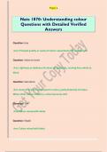 Nats 1870&colon; Understanding colour  Questions with Detailed Verified  Answers 