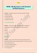 NHIE 100 Questions with Detailed  Verified Answers 