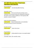 PN 1005 Pharmacology Final Exam Questions And Answers&period;docx