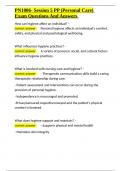 PN1006- Session 5 PP &lpar;Personal Care&rpar; Exam Questions And Answers&period;docx