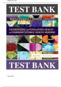 Test Bank For Foundations for Population Health in Community&sol;Public Health Nursing 6th Edition by  Jeanette Lancaster PhD RN FAAN&vert;&vert;ISBN&colon;9780323776882