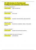 PN 1006 Session 11 &lpar;Nutrition and Feeding&rpar; Exam Questions And Answers&period;docx