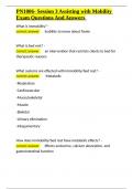 PN1006- Session 3 Assisting with Mobility Exam Questions And Answers&period;docx