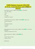 SNHD Pediatric Protocols UPDATED   ACTUAL  Exam Questions and CORRECT  Answers
