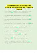 SNHD protocol test review UPDATED   ACTUAL  Exam Questions and CORRECT  Answers 