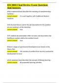 HSC0003 Final Review Exam Questions And Answers&period;docx