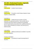PN 1001- Professional Practice Appendix A Exam Questions And Answers&period;docx