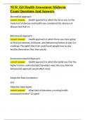 NUR 350 Health Assessment Midterm Exam Questions And Answers&period;docx