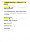 PN1004- Final review Exam Questions And Answers&period;docx