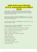SNHD AEMT Protocol UPDATED   ACTUAL  Exam Questions and CORRECT  Answers