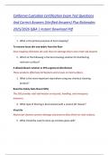 California Custodian Certification Exam Test Questions  And Correct Answers &lpar;Verified Answers&rpar; Plus Rationales  2025&sol;2026 Q&A &vert; Instant Download Pdf
