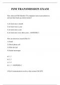 PJM TRANSMISSION EXAM QUESTIONS AND ANSWERS 2025