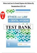 Ethics and Law in Dental Hygiene&comma; 4th Edition - Beemsterboer Test Bank - Chapters 1 - 8