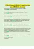 CT Real Estate ACTUAL  Exam Questions  and CORRECT Answers 