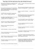 Kyle Epic CLN 251-252 Exam Prep with Verified Answers