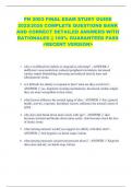 PN 2003 FINAL EXAM STUDY GUIDE  2025&sol;2026 COMPLETE QUESTIONS BANK  AND CORRECT DETAILED ANSWERS WITH  RATIONALES &vert;&vert; 100&percnt; GUARANTEED PASS  <RECENT VERSION>   