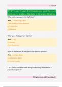 STAT 121&colon; Exam &num;1 Questions and Correct  Answers&sol; Latest Update &sol; Already Graded