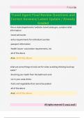 Travel Agent Final Review Questions and  Correct Answers&sol; Latest Update &sol; Already  Graded 