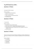 NSG 3039 Final Exam &lpar;100&percnt;&rpar;Information Management and Technology &lpar;South University&rpar; 
