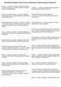 Workday Multiple Choice Exam Questions with Answers Graded A