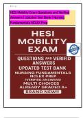 HESI Mobility Exam Questions and Verified Answers &vert; Updated Test Bank &vert; Nursing Fundamentals NCLEX Prep DETAILED RATIONALES  &lpar;VERIFIED ANSWERS&rpar; &vert; MULTI CHOICES &vert; ALREADY GRADED A&plus;&vert;&vert; BRAND NEW&excl;&excl; 