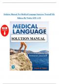 Test Bank For Medical Language Immerse Yourself&comma; 6th Edition by Susan M&period; Turley