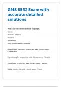 GMS 6552 Exam with accurate detailed solutions