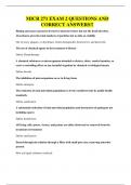 MICR 271 EXAM 2 QUESTIONS AND CORRECT ANSWERS&excl;&excl;