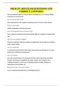 MICR 271 2025 EXAM QUESTIONS AND CORRECT ANSWERS&excl;