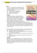 TEST BANK FOR Psychiatric Mental Health Nursing 9th Edition&vert;ISBN 9781975184773&vert; 100&percnt; VERIFIED &vert; COMPLETE GUIDE &vert; A&plus; GRADE ASSURED&excl;&excl;&excl; LATEST UPDATE&excl;&excl;&excl;&excl; GUARANTEED SUCCESS&excl;&excl;&excl;&excl;