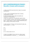 NP2 COMPREHENSIVE PHASE - Recalls 1 Exam with answers 