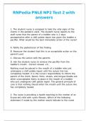 RNPedia PNLE NP2 Test 2 with answers 