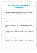 NP2 ENDO GI EXAM WITH ANSWERS