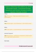 Organic Chemistry 6th Edition by Janice  Gorzynski Smith - Functional Groups  Questions and Correct Answers&sol; Latest  Update &sol; Already Graded