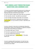 VATI GREEN LIGHT PREDICTOR EXAM  QUESTIONS AND ANSWERS 2025 