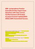 KBN- Jurisprudence Practice Exam&vert;Brand New Expert Exam Questions with Clear Correct Verified Answers&vert;All Graded A&vert;Latest Premium Update&lpar;2025-2026&rpar;&vert;100&percnt; Guaranteed Success&period;