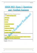 HRIR 3021 Exam 1 Questions   and  Verified Answers