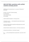 HIM 130 FINAL questions with verified solutions already passed