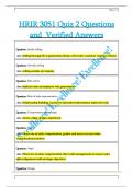 HRIR 3051 Quiz 2 Questions   and  Verified Answers