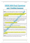 HRIR 3450 Final Questions   and  Verified Answers