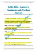 HRIR 3450 - Chapter 9  Questions  and  Verified  Answers
