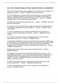NC LIFE EXAM SIMULATION QUESTIONS & ANSWERS