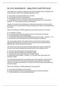 NC LIFE INSURANCE - ANNUITIES CHAPTER QUIZ