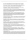 NC LIFE INSURANCE STATE EXAM STUDY GUIDE