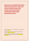  Mechanics Exam NEIEP&vert;Brand New Expert Exam Questions with Clear Correct Verified Answers&vert;All Graded A&plus;&vert;Latest Premium Update&lpar;2025-2026&rpar;&vert;100&percnt; Guaranteed Success&period;