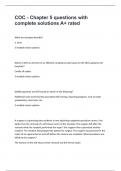 COC - Chapter 5 questions with complete solutions A&plus; rated