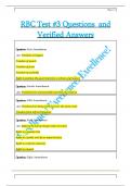 RBC Test &num;3 Questions  and   Verified Answers 